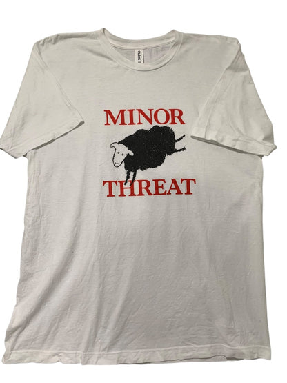 XL Minor Threat Blacksheep Tshirt White Short Sleeve Tultex