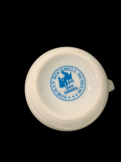 1982 Norman Rockwell Museum Collection Mug Gold Trim "Bedtime"