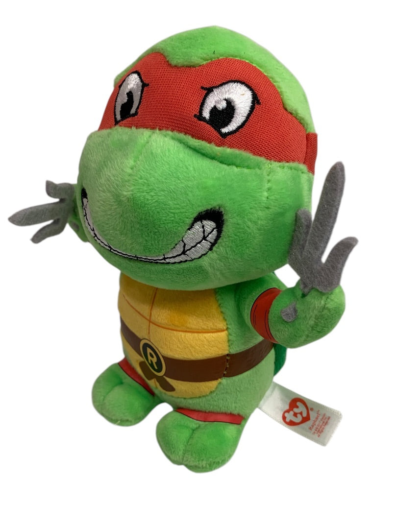 Ty Raphael Stuffed Plush TMNT Teenage Mutant Ninja Turtles 6 Inch