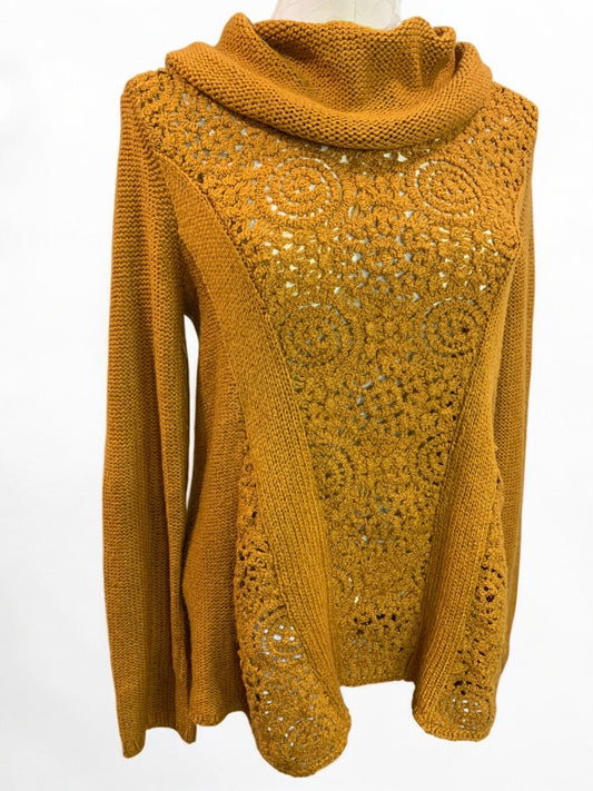 Medium Angel of the North Womens Wool Mohair Blend Sweater Loose Knit
