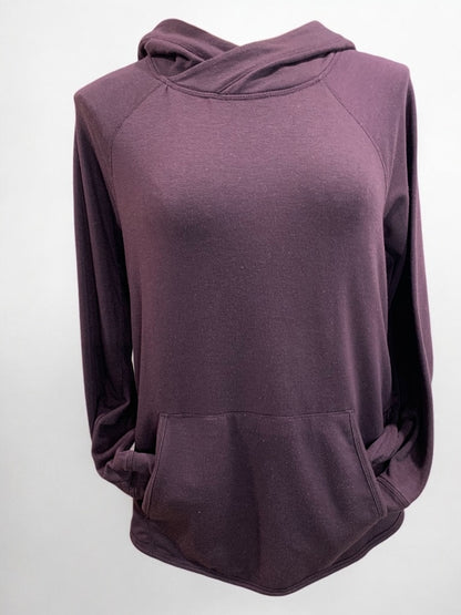 Medium Yogalicious Womens Purple Soft Pullover Hoodie Shirt