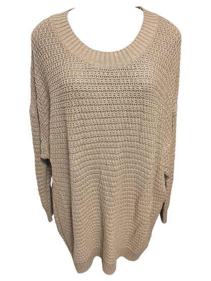 3X Old Navy Crew Neck Long Sleeve Womens Brown Sweater