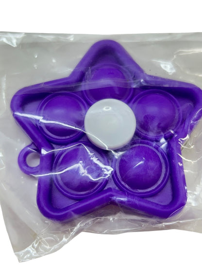 Lot of 5 New Fidget Spinners with Carabiner Clip Pop Star Flyer Multicolor