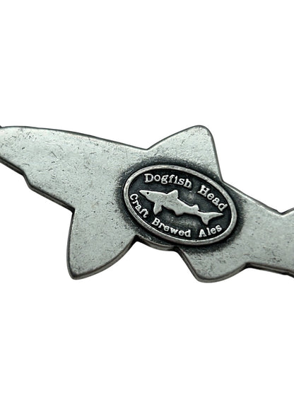 Dogfish Head Ale Silvertone Keychain Bottle Opener Keyring 5"