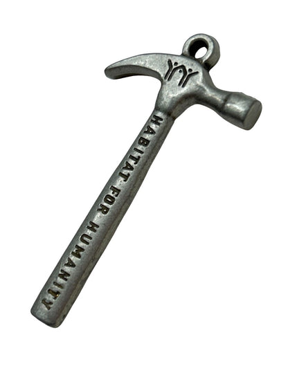 Pewter Color Habitat for Humanity Pendant Charm Hammer 2"