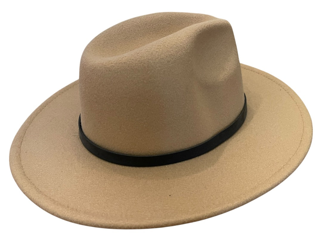 One Size San Diego Hat Womes Classic Felt Fedora Taupe New