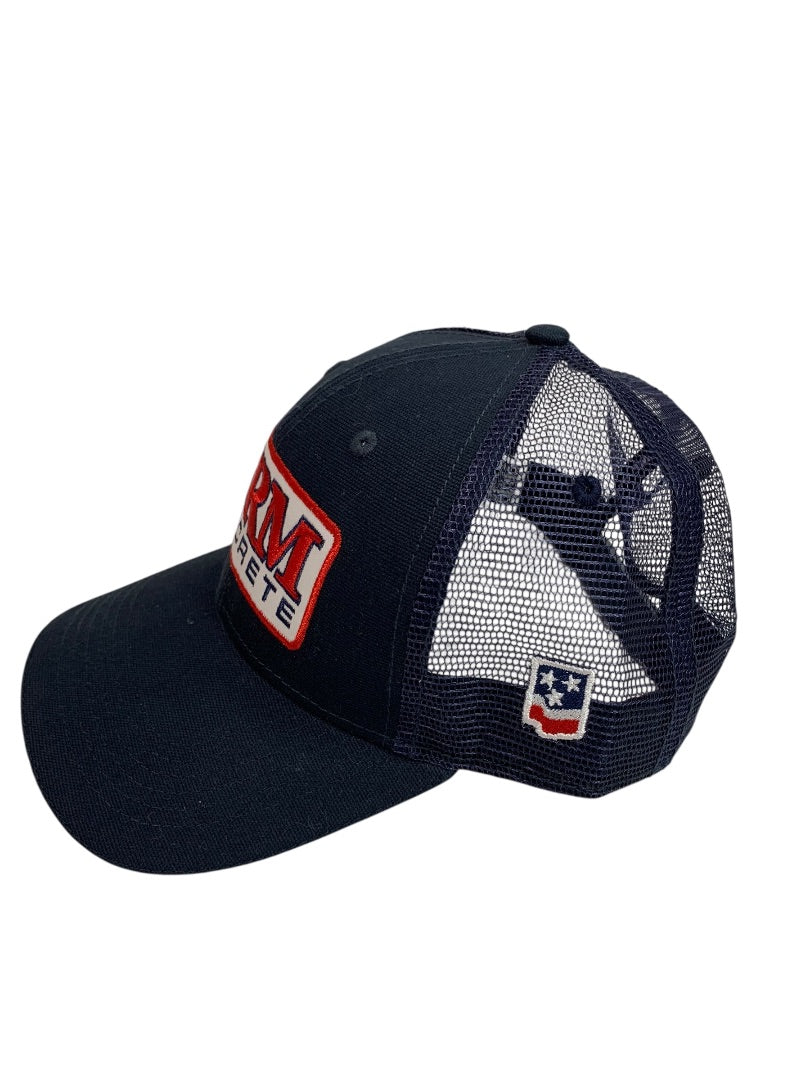 SRM Concrete Adjustable Snapback Mesh Cap Hat Navy Blue