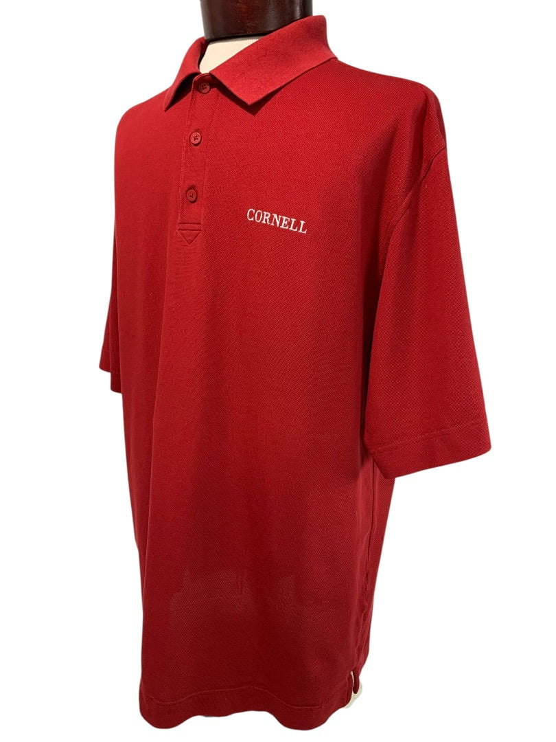 XL Cutter & Buck Mens Cornell Red Polo Golf Shirt Short Sleeve