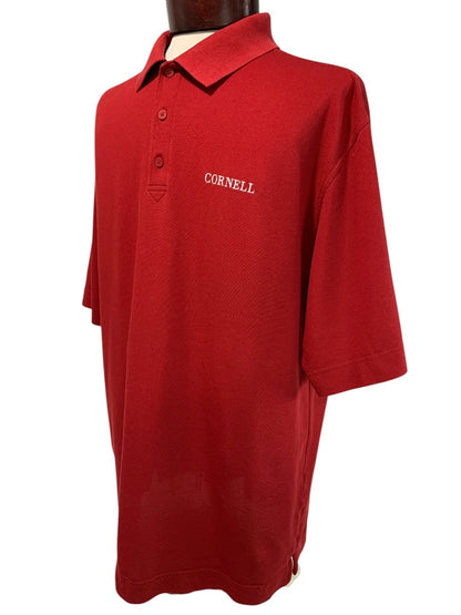 XL Cutter & Buck Mens Cornell Red Polo Golf Shirt Short Sleeve