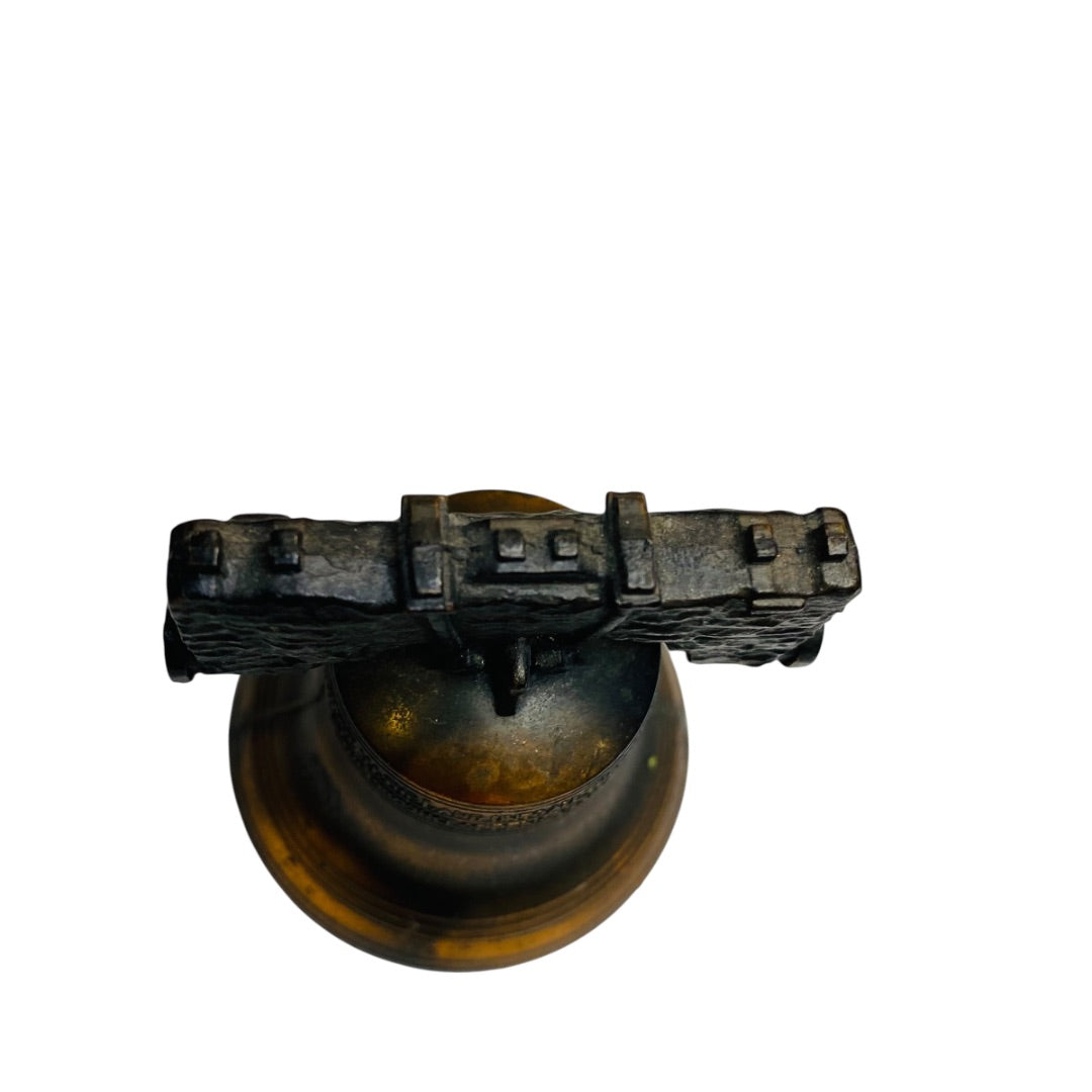 Bronze Metal Diecast Liberty Bell Souvenir Philadelphia PA 2.5"h