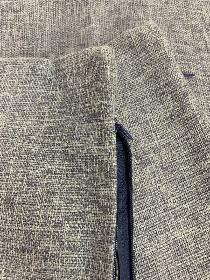 Set of 2 Woven Muted Purple 16" Pillow Cover Zip Closure