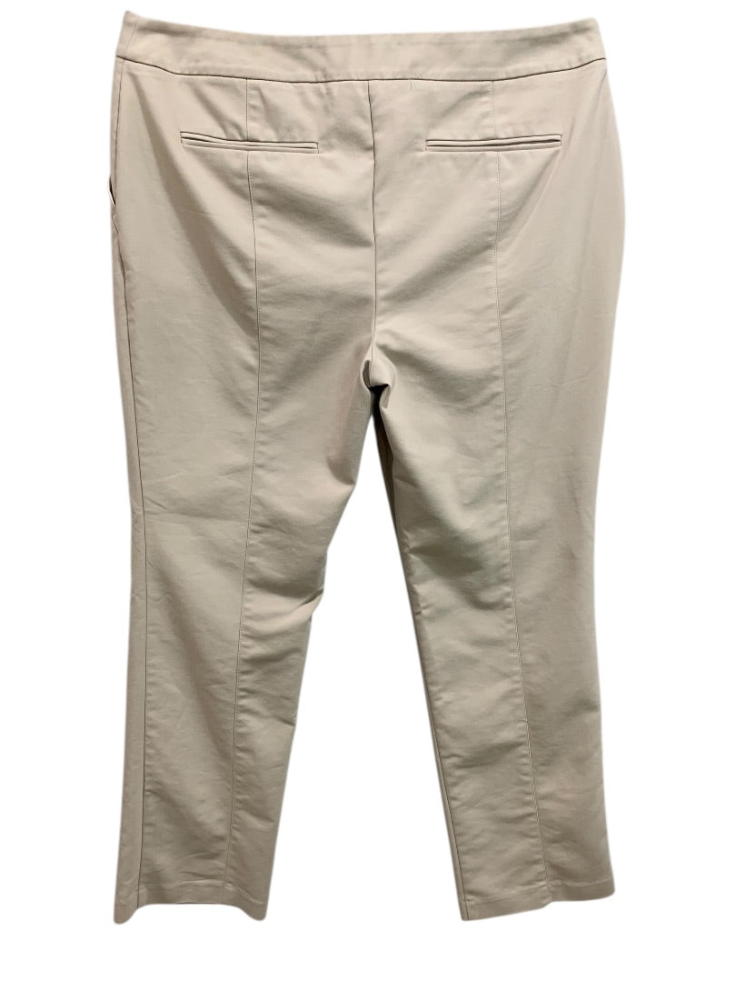 Size 14 (2.5) Chicos Womens So Slimming Tan Pants Stretch Straight Leg