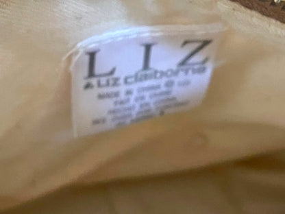 Liz Liz Claiborne Vintage Canvas Fruit & Flowers Zipper Closure Vintage Purse
