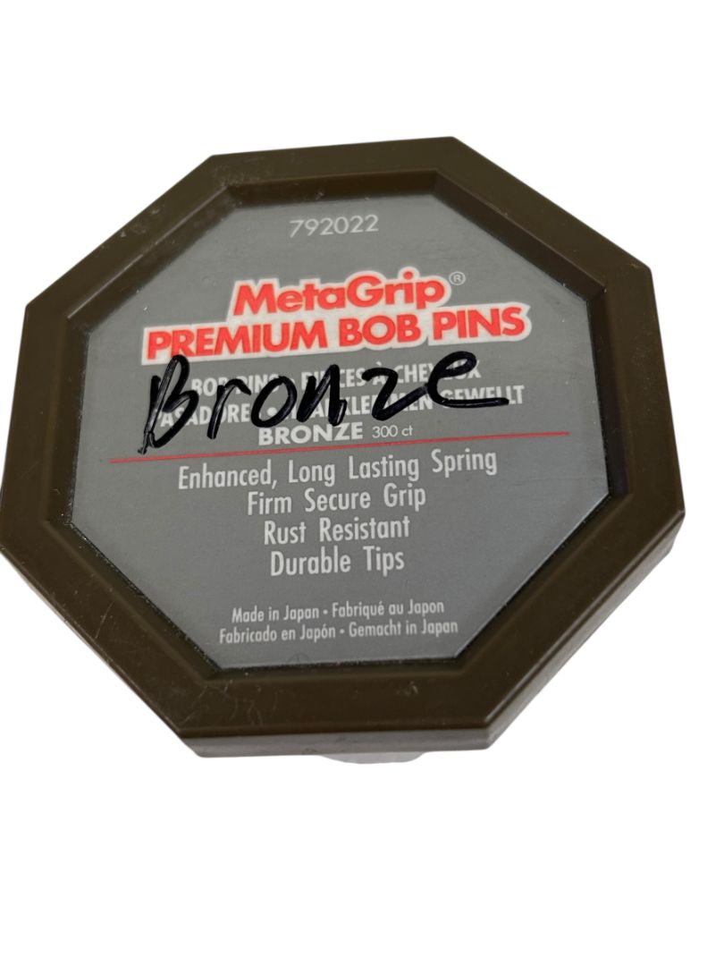 MetaGrip Premium New 300 Count Bobby Pins Grip Crimped Bronze
