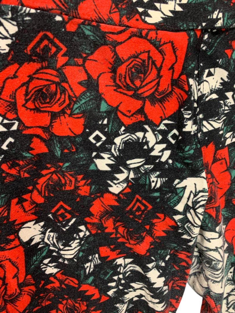 One Size LulaRoe Womens Leggings 3 Pair Assorted Skull Rose Spiderweb