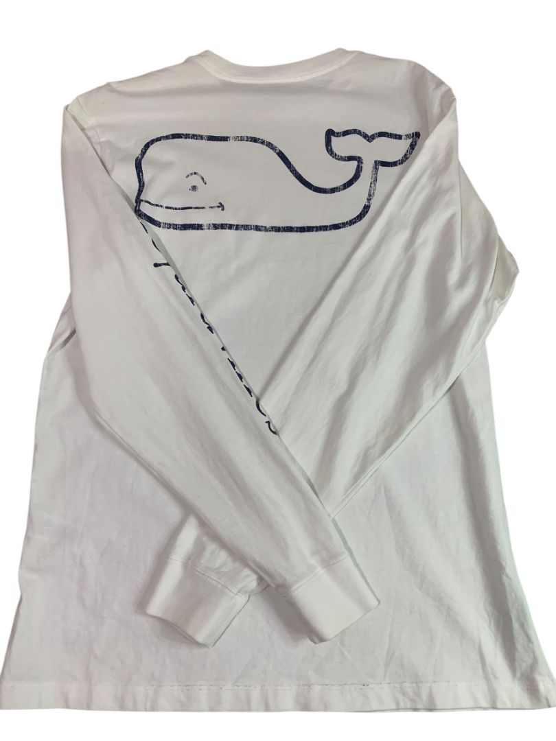 Size Small Vineyard Vines Mens White Long Sleeve Tshirt Single Pocket