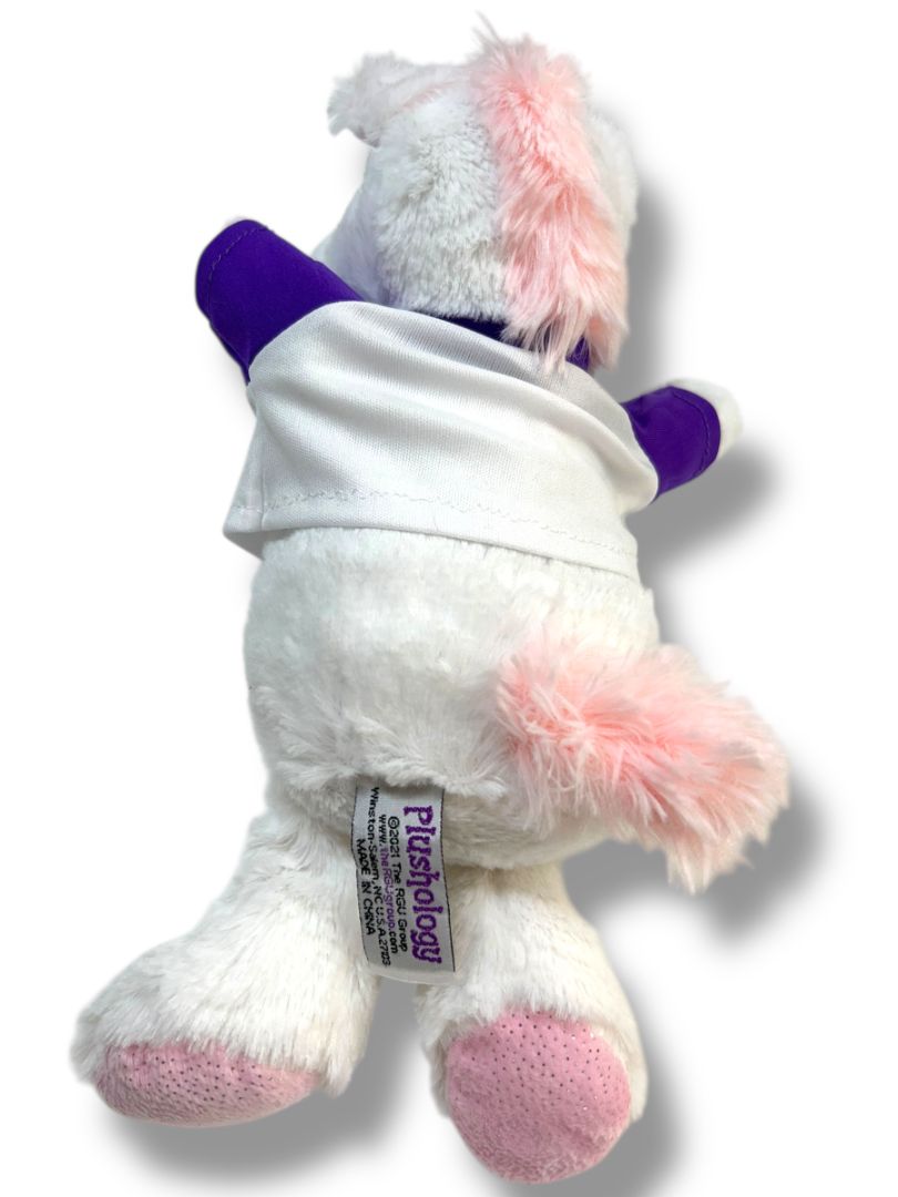 Plushology "Get Well Soon" Plush Unicorn Soft White Pink 13"