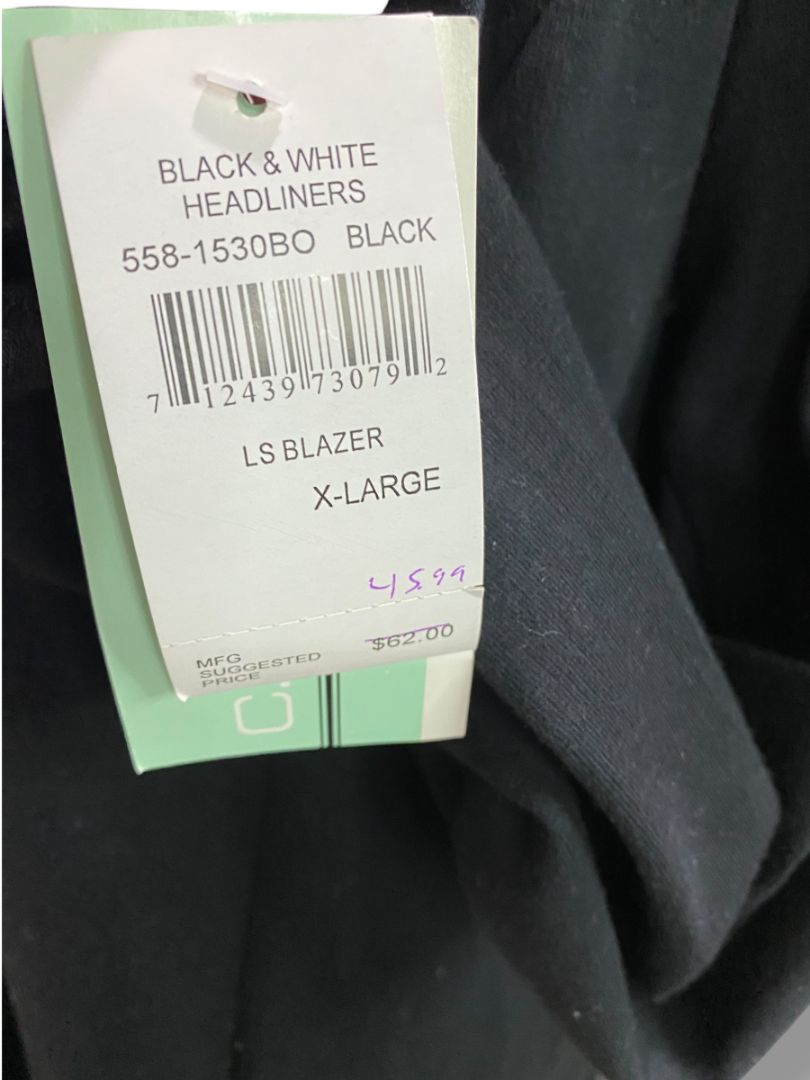 Size XL CD Sport Womens New Black Jacket Blazer Ponte Knit