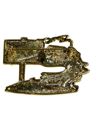 Vintage Goldtone House Sold For Sale Brooch Pin Realtor 2.25"