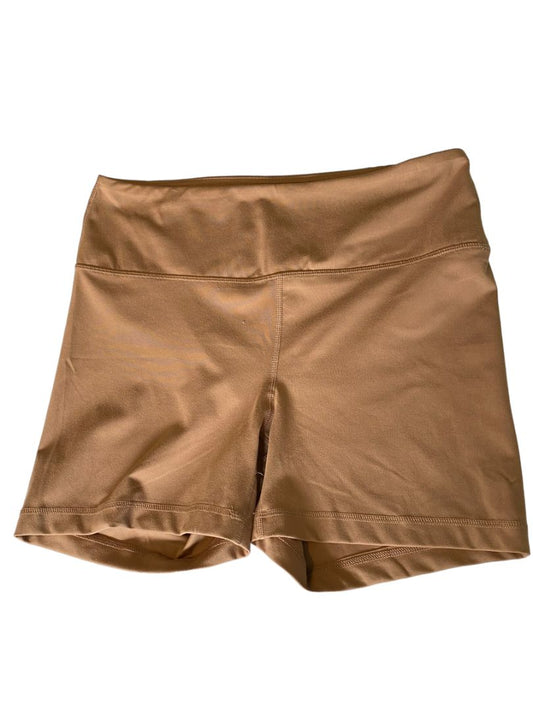 XXL Yogalicious Lux Brown Yoga Shorts Phone Pocket at Waist