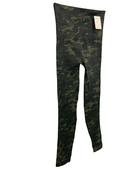 Small (2/4) Spanx Womens New Look at Me Now Leggings Green Camo Crop