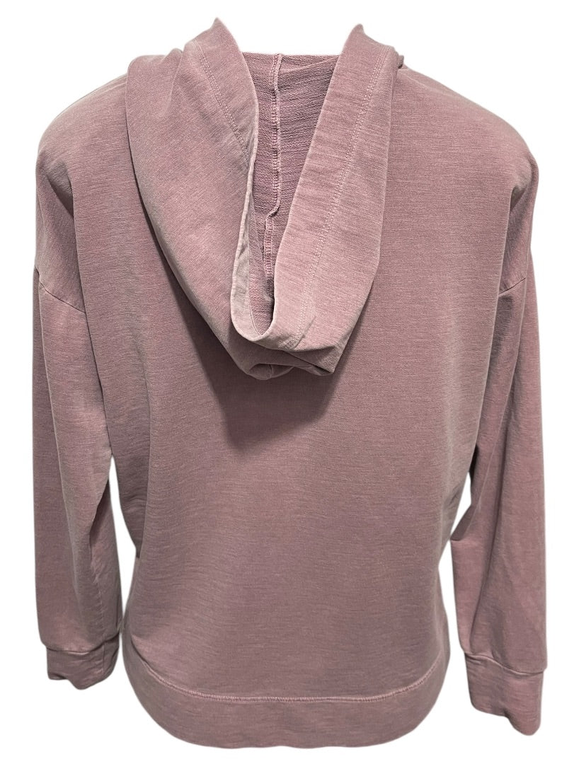 Medium Sundry Womens Mauve Hooded Shirt Coastal Chic