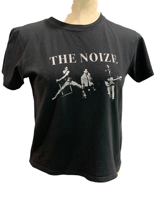 One Size John Galt The Noize Womens Black Band Tshirt Brandy Melville