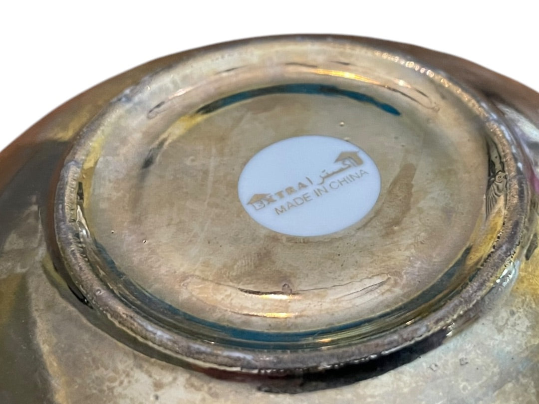 Extra Set of 4 Demitasse Cups and Saucers Set White Gold in Box