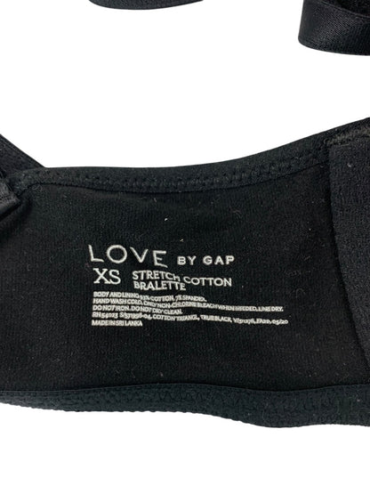 XS Love by Gap Black Stretch Cotton Tshirt Bra