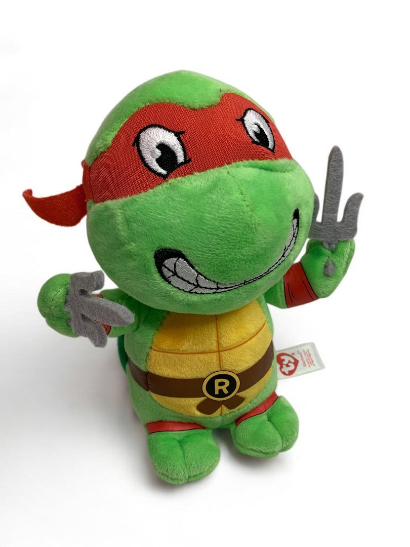 Ty Raphael Stuffed Plush TMNT Teenage Mutant Ninja Turtles 6 Inch