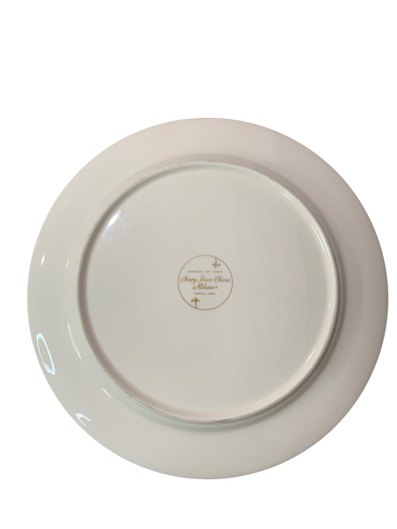Ivory Bone China Mikasa Midnight Sky Dinner Plate 10.75 Inch