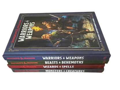 Set of 4 Dungeonos & Dragons Hardcover Books A Young Adventurer's Guide