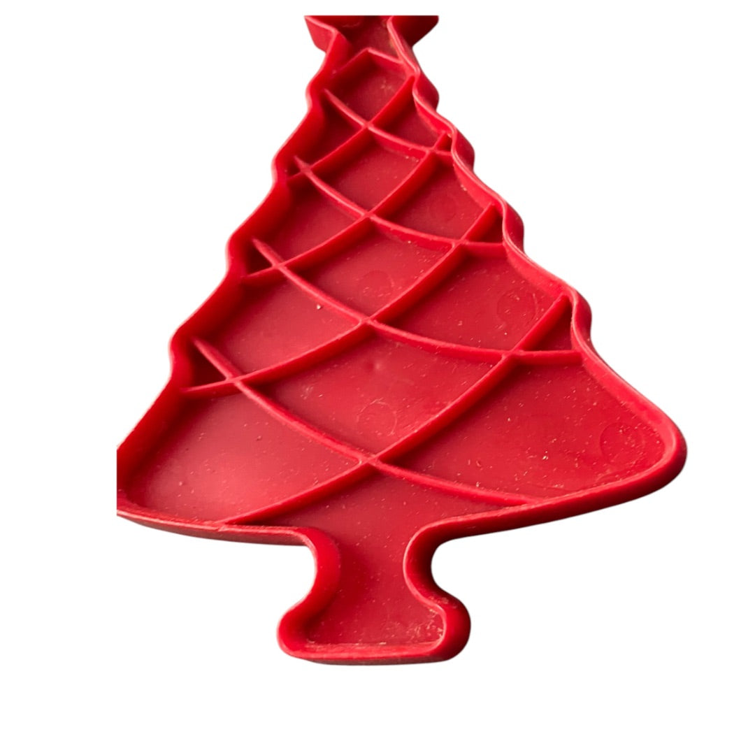 Tupperware 1970s Red Plastic Cookie Cutter USA Christmas Tree Holiday