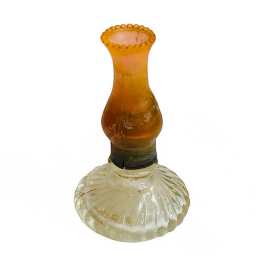 Vintage Miniature Dollhouse Oil Kerosene Lamp Glass Acrylic 2.25 Inch