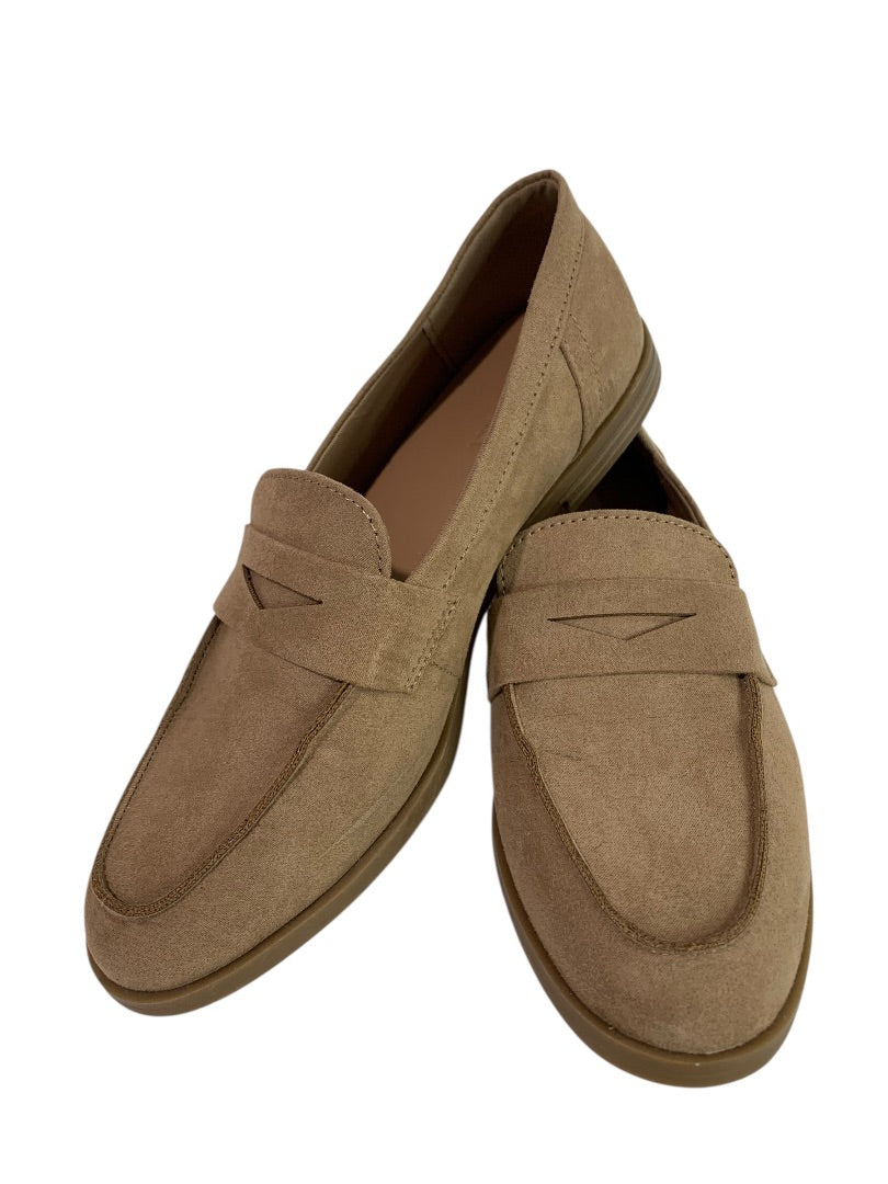 Size 8 Old Navy Brown Womens Brown Microfiber Penny Loafer Shoes