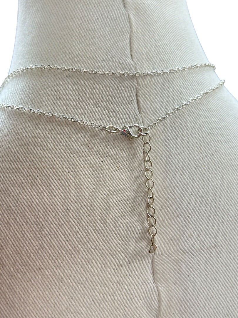 Turquoise Pendant Necklace Silverone 35 Inch Lobster Clasp