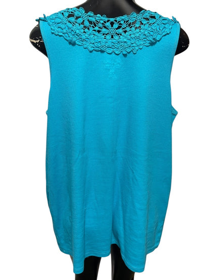 22/24 Lane Bryant Pretty & Perfect Womens Teal Tank Top Shirt