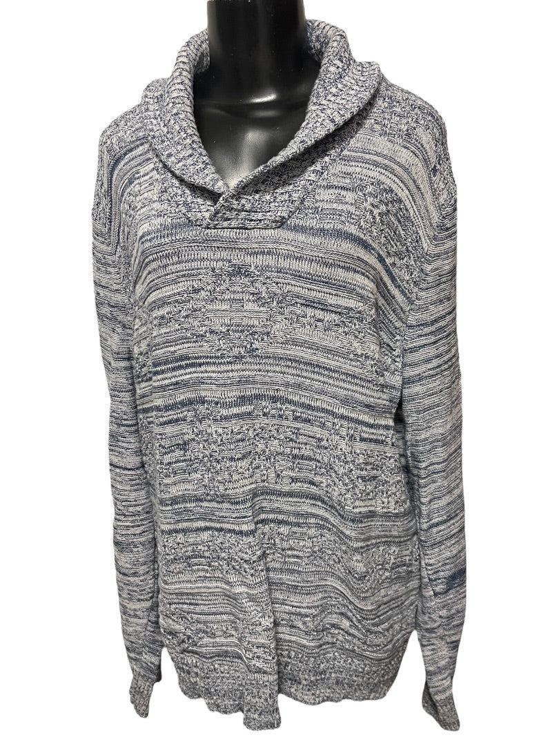XXL American Rag Cie Womens Long Sleeve Sweater Marled Blue Pullover