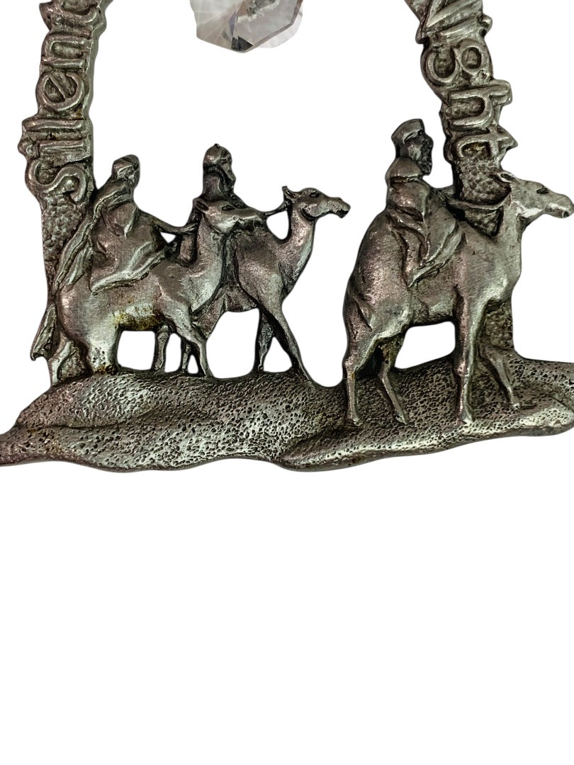 Spoontiques Pewter Three Wise Men Ornament Crystal 3.2" #2386 Suncatcher