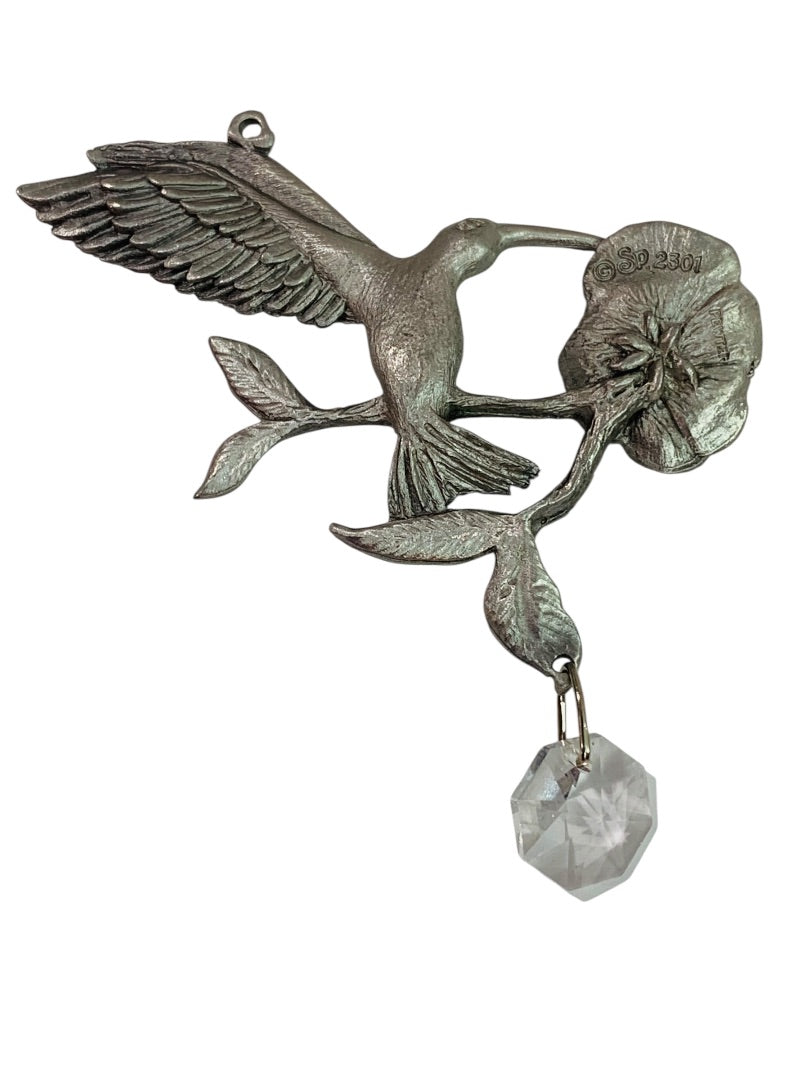 Spoontiques Pewter Ornament Suncatcher Prism Hummingbird 3"