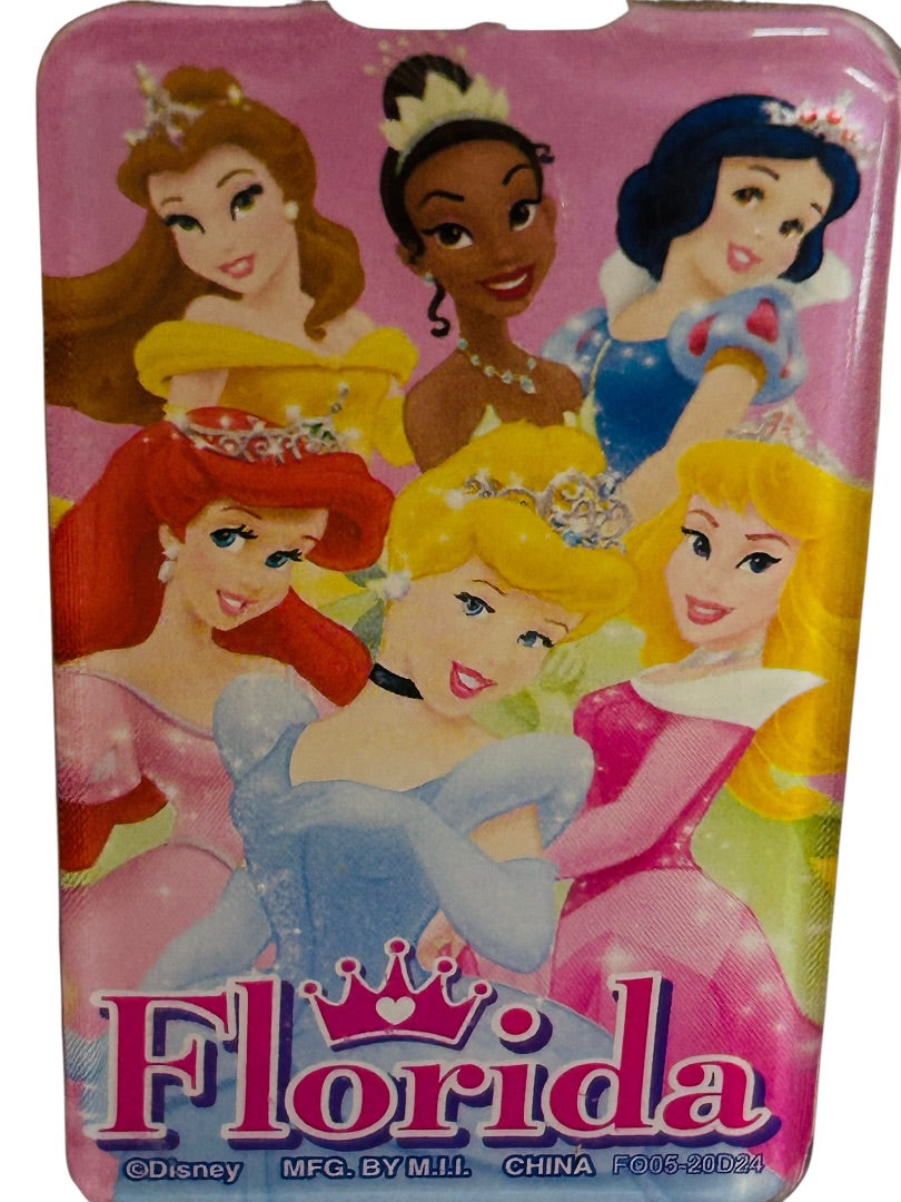 Disney Princess Acrylic Keychain Key Ring 3.75" Pink
