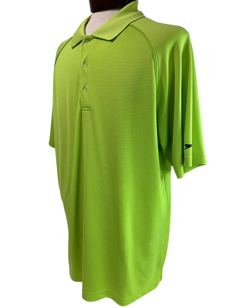 XL Slazenger Mens Polo Golf Shirt Short Sleeve Lime Green
