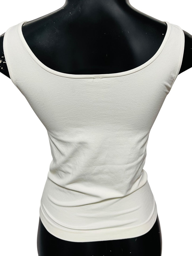 Small Haze Stretch Tank Cream Womens Nylon Stretch Camisole