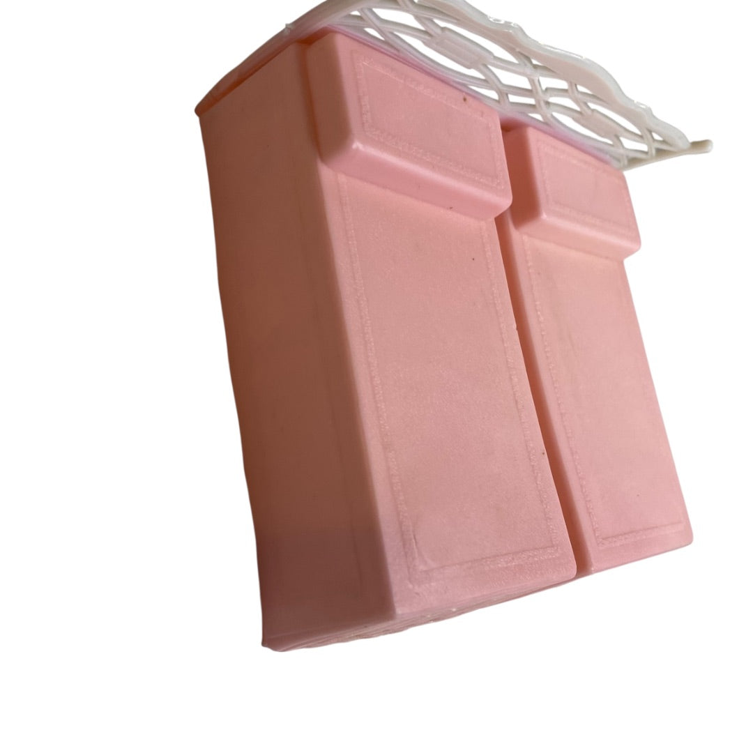 1950s MPC Dollhouse Miniature Bed Pink Plastic 1:24 Scale