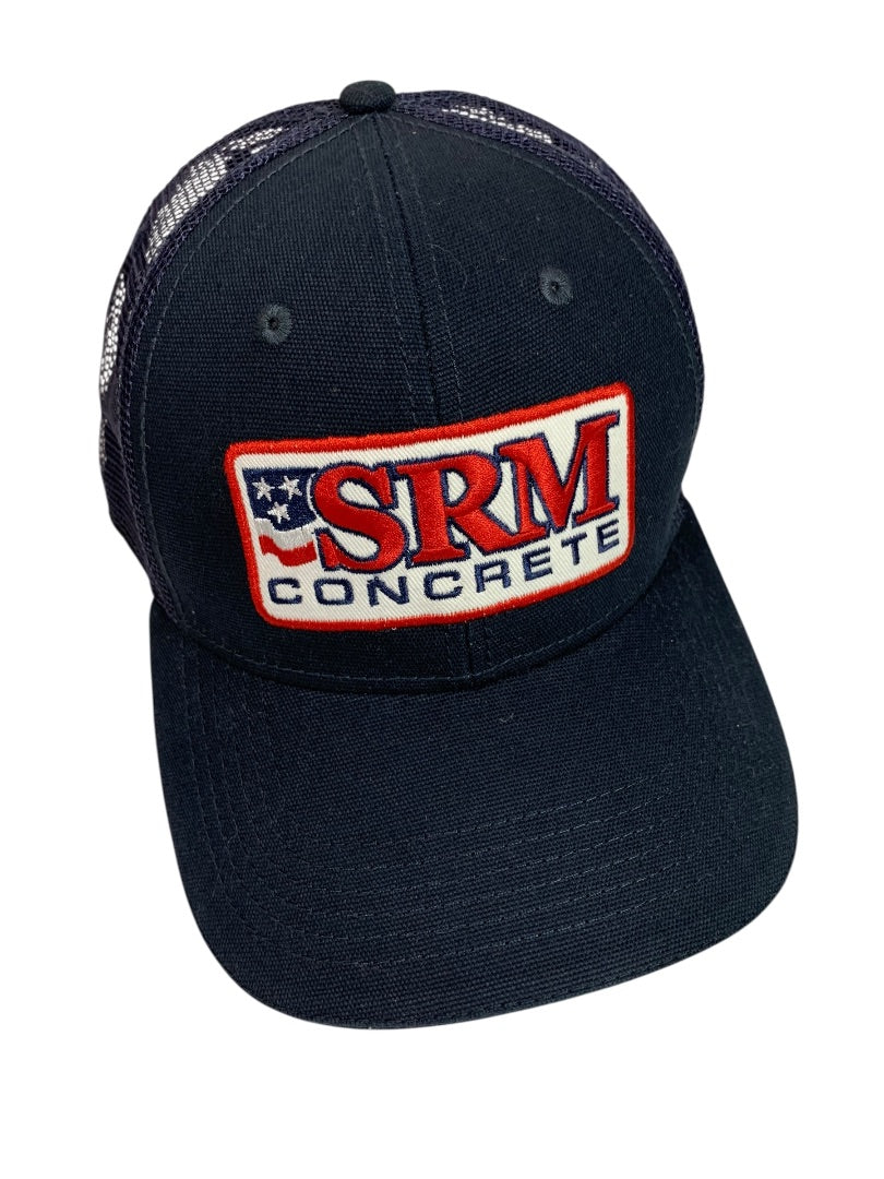 SRM Concrete Adjustable Snapback Mesh Cap Hat Navy Blue