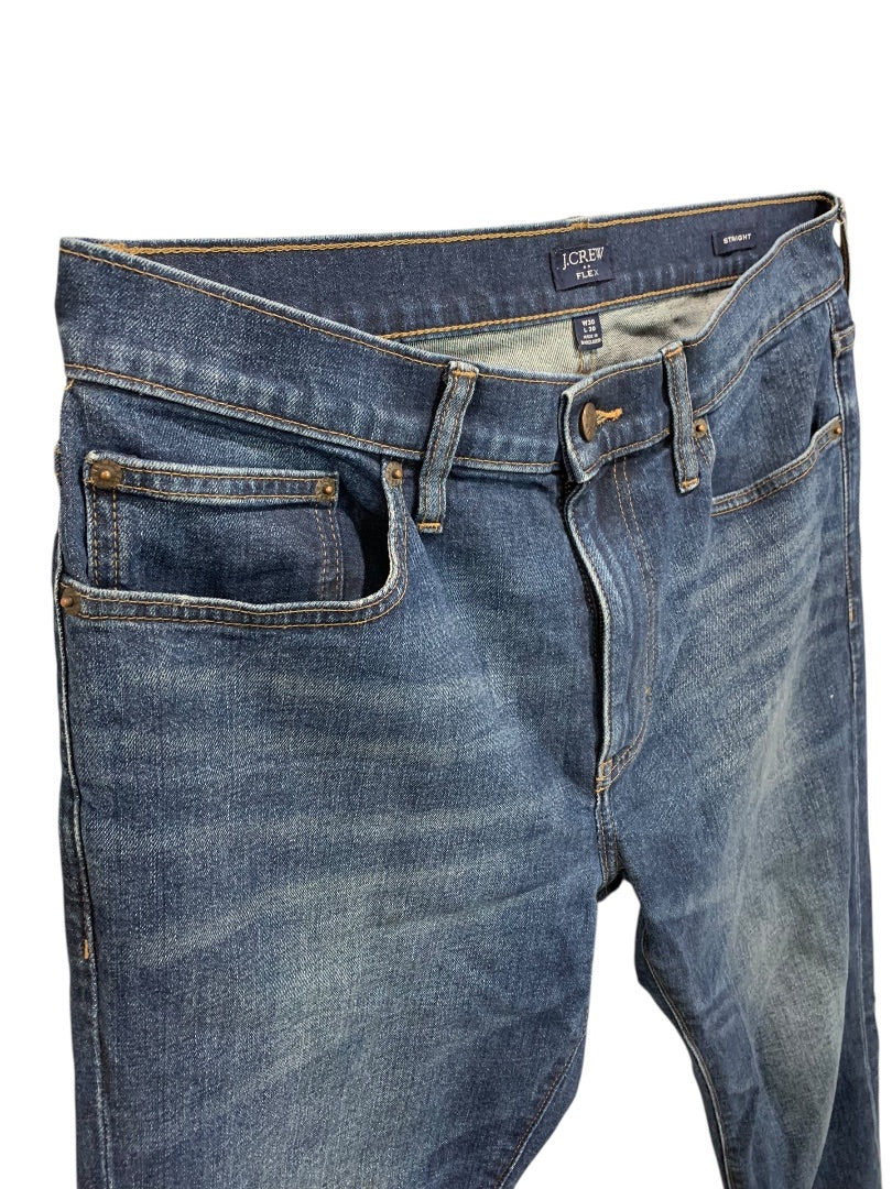 30 x 30 J.Crew Mens Straight Fit Flex Jeans Denim AZ851