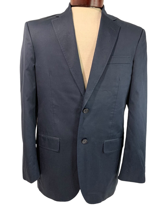 38R Tommy Hilfiger Mens Navy Blue Cotton Sport Coat Jacket