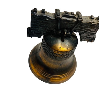 Bronze Metal Diecast Liberty Bell Souvenir Philadelphia PA 2.5"h