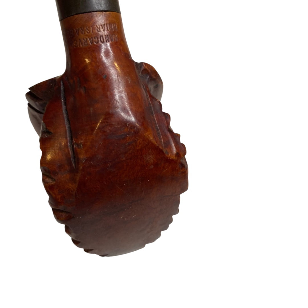 Vintage Sir Walter Raleigh Briar Hand Carved Isreal Smoking Pipe