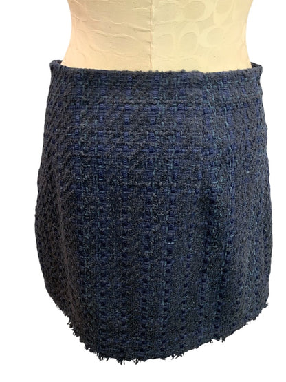 Size 6 Express Navy Blue Tweed Skirt Business Lined